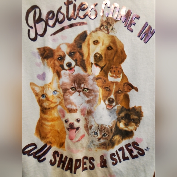 Justice, Girls size 14/16, Tee, Besties Come In All Shapes & Sizes,Perfect Shape - Picture 4 of 5